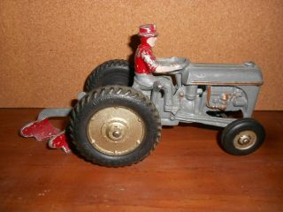 Vintage Ford 9n Cast Tractor & 2 Bottom Plow Not Cast Iron -