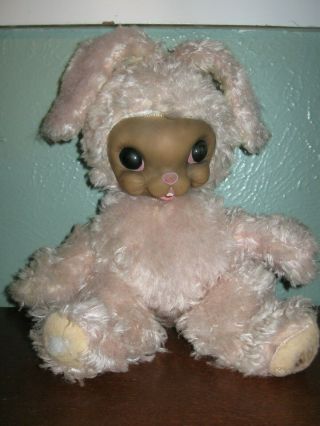 Vintage Rushton Star Creation Rubber Face Bunny Rabbit 12” Plush Stuffed Toy