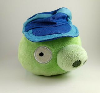 Angry Birds Green Pig Postman Mailman Plush Blue Hat & Mailbag Pre Owned 3
