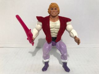 Vintage Prince Adam Motu He - Man Action Figure W/ Sword & Vest Mattel 1982