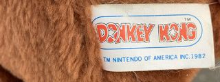 Vintage 1982 Nintendo Donkey Kong Plush Animal 3
