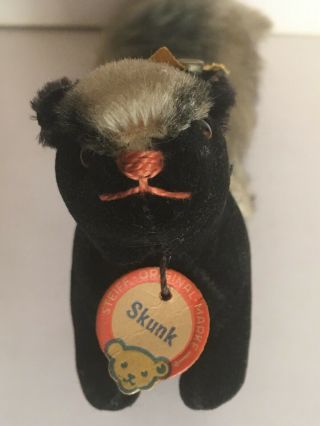 Vintage Steiff Miniature Skunk “ Skunky” W/ All Id’s