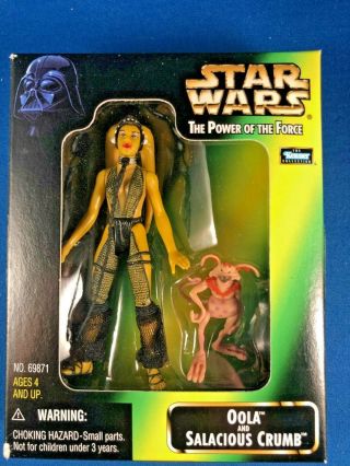 Kenner Star Wars Potf Oola And Salacious Crumb Mail Away With Outer Sleeve