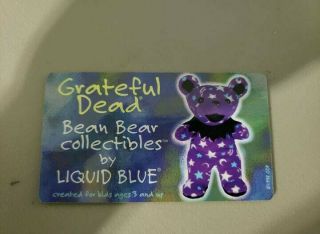 Grateful Dead Liquid Blue Bean Bear Collector Trade Ad Card 2nd Edition