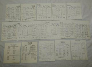 Strat - O - Matic Football 1968 Los Angeles La Rams 16 Cards Complete