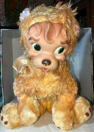 Antique Vintage Retro Rushton Star Creations Rubber Face Plush Stuffed Lion
