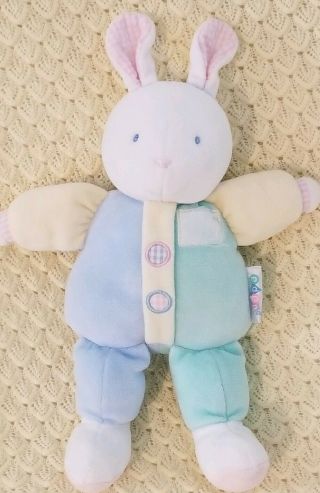 Vtg Eden Pastel Bunny Rabbit Plush Baby Toy Stuffed Animal Htf