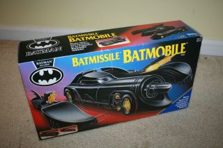 Vintage Kenner 1991 Batman Returns Batmobile Batmissile W/box Cib - C720