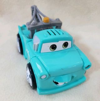 Disney Pixar Cars Mater Shake N Go Retro Blue Tow Truck Fisher Price 2005 Sounds