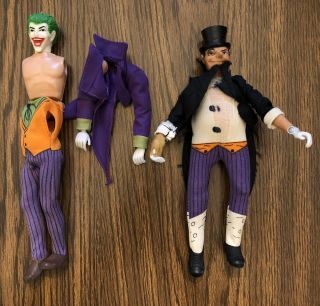 Vintage 1970s Mego Batman Penguin And The Joker 8 " Action Figures