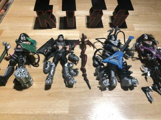 Mcfarlance Kiss Series 1 Ultra Action Figures Loose Set Of Four
