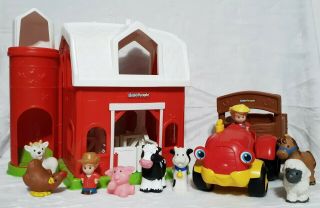 Fisher Price 2014 Little People Talking Animal Friends Farm & Tractor Play Set