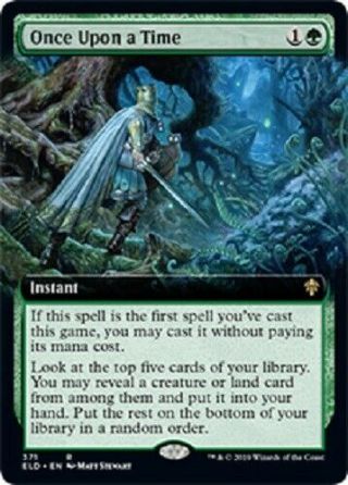 Once Upon A Time Extended Art Non - Foil X 1 (throne Of Eldraine) Mtg (near)