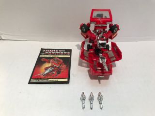 Vintage Hasbro 1984 Transformers G1 Ironhide Complete W/ Missiles & Instructions