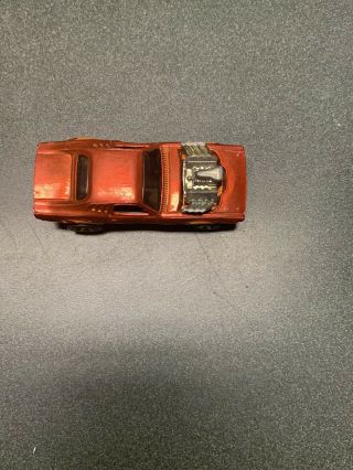 1970 Mattel Hot Wheels Roger Dodger Plymouth Dodge Cuda Red Yellow Flame 3
