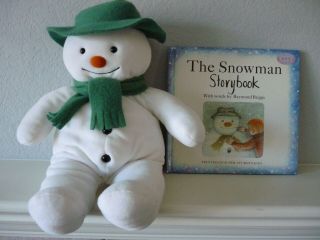 Eden 15 " Plush The Snowman By Raymond Briggs & Hardcover Book