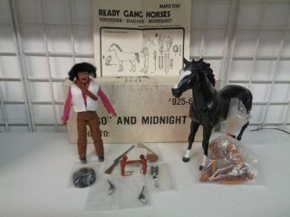 Vintage Marx Toys The Ready Gang Ringo & Midnight Mail Away Figure Set 1737