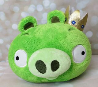 2010 Commonwealth Angry Birds King Pig Plush 6 " X 8 " No Sound