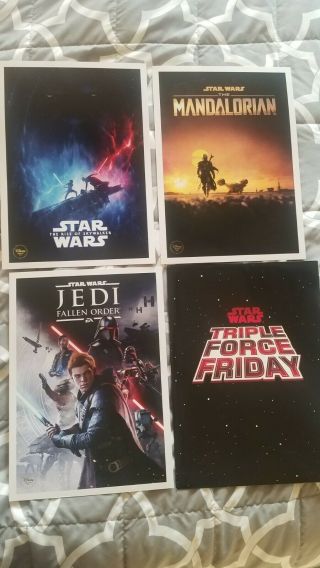 Disney Star Wars Rise Of Skywalker Lithograph Triple Force Friday Poster