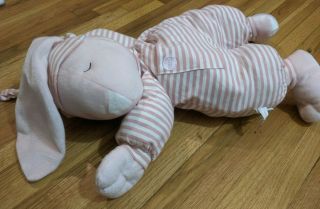 Rare - Htf - Euc North American Bear Sleepyhead Bunny Plush Pink Striped Pjs 15”