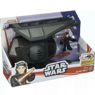 Galactic Heroes Star Wars The Last Jedi Kylo Ren and Tie Silencer Vehicle 2