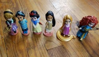 Disney Princess 6 Figure Set Baby Toddler Pvc Toy Cake Topper Figurine