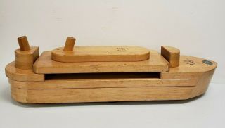 Vintage Wooden Boat With Wheels Community Playthings Rifton Ny (1950 