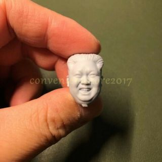1/12 Scale Head Sculpt North Korea Kim Jong Un Unpainted For 6 " Ml