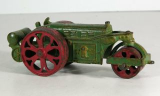 Ca1920s Cast Iron Huber Road Construction Steam Roller By Arcade Toy No.  1850