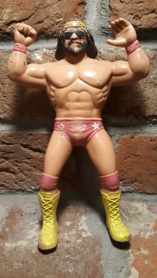 Macho Man Randy Savage Wwf 1980s 8” Ljn Vtg Wrestling Action Figure Wwe 1986 Wcw