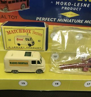 Matchbox Lesney Moko 62 Tv Van With Gray Wheels Mib