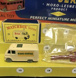 Matchbox Lesney Moko 62 TV Van With Gray Wheels MIB 2