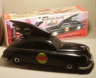 Batman Vintage Batmobile Tin And Plastic Toy Murcielauto Carlos V Bichi