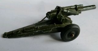 Vintage Green Tootsietoy Die - Cast U.  S.  Army Toy Cannon Field Artillery Howitzer