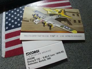 Corgi Aviation Archive B - 17G Flying Fortress Bomber - “A Bit O Lace” w/ Nose Art 3