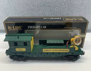 K - Line O Scale Freight Car With Searchlight 90011 Kennicott Copper