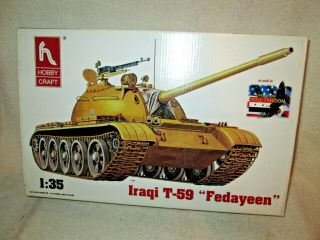 Plastic Model Kit,  Iraqi T - 59 " Fedayeen " Tank,  1:35 Scale