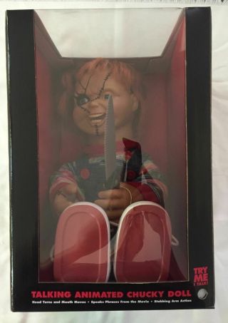 Talking Animated Chucky Doll " Bride Of Chucky " From Spencers Head Arm Mouth Move