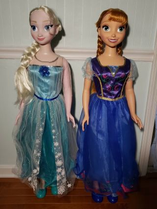 Elsa & Anna 38 " My Size Dolls 3 Ft.  Target Exclusive Rare Frozen