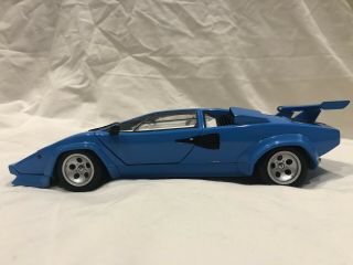 Rare 9567 Kyosho 1/18 Lamborghini Countach Lp5000 Qv Blue 08327bl No Box.