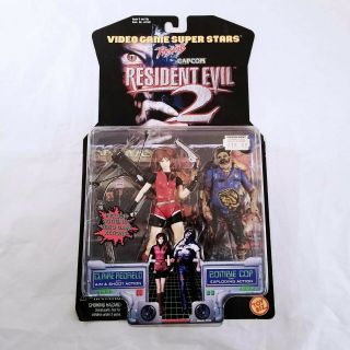 Claire Redfield & Zombie Cop (toybiz,  1998) Resident Evil 2 Action Figures,  Nip