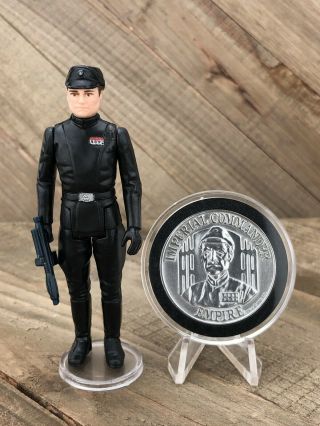 Vintage Star Wars Imperial Commander Mail Away Coin 1984 Kenner With Figure