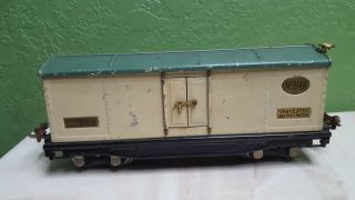 Lionel O Scale Prewar Tin Toy Train Refrigerator Box Car 814r Old Look