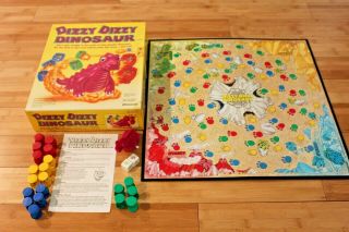 Dizzy Dizzy Dinosaur Vintage Pressman Board Game Complete 1993