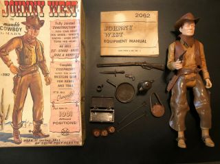 Marx Johnny West Action Figure Complete With First Issue Box