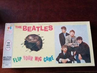Vintage 1964 The Beatles Flip Your Wig Board Game By Milton Bradley Complete