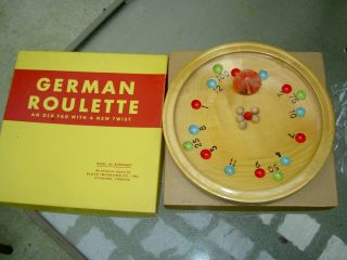 Vintage Solid Wood German Roulette Game Made In Germany