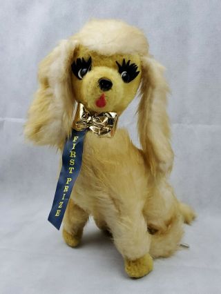 Rare Htf Vintage The Rushton Company Blue Ribbon Winner Stuffed Plush Dog 15 "