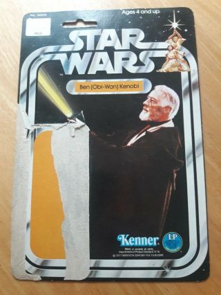 1977 Star Wars Kenner Ben (obi - Wan) Kenobi Card Back Vintage