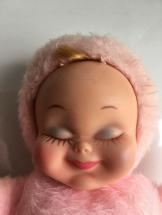Vintage Rushton Company Atlanta Girl Doll Rubber Face Plush Stuffed Pink